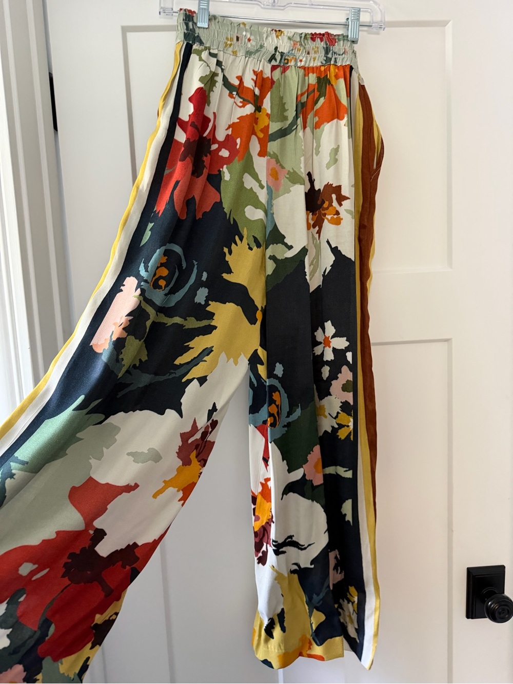 Anthropologie Wide-Leg Floral Print Pants - Multicolor